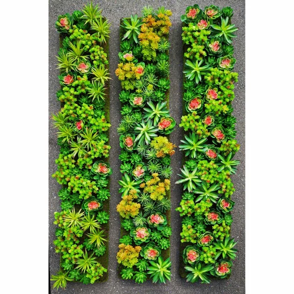 Succulent Gardens - Custom-made Artificial Hanging Succulents Panel
