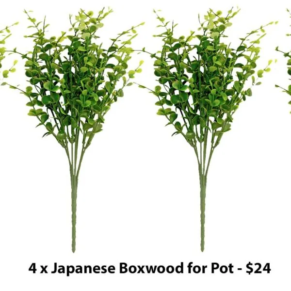 Artificial Japanese Boxwood Plants x 4